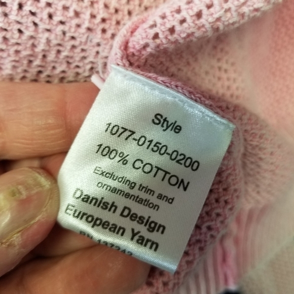 Piece of Blue Scandi Cottagecore pink swan Bomber sweater Danish Denmark - Picture 13 of 15